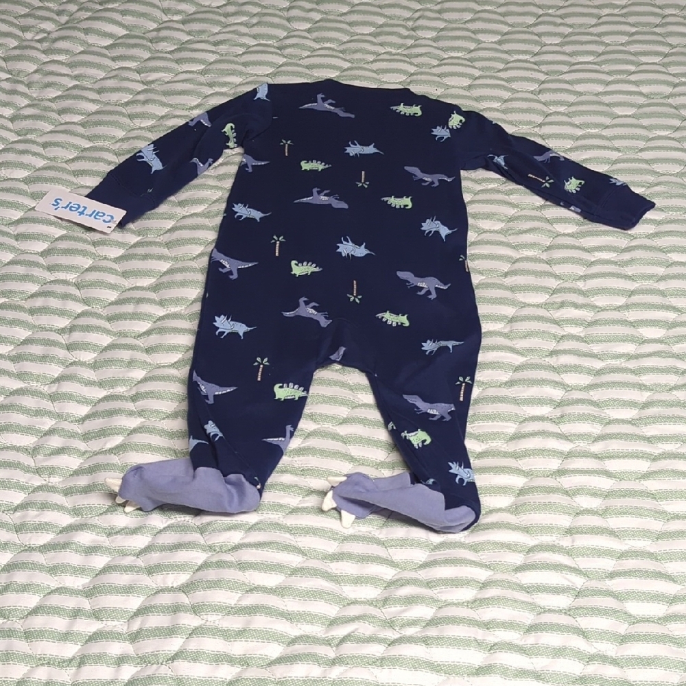 Carter's Navy Blue Dinosaur Print Onesie